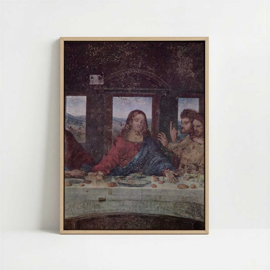 Framed Canvas - Framed canvas in oak color frame