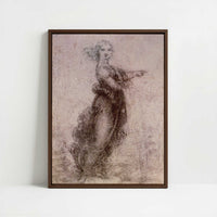 Framed Canvas - Framed canvas in dark wood color frame