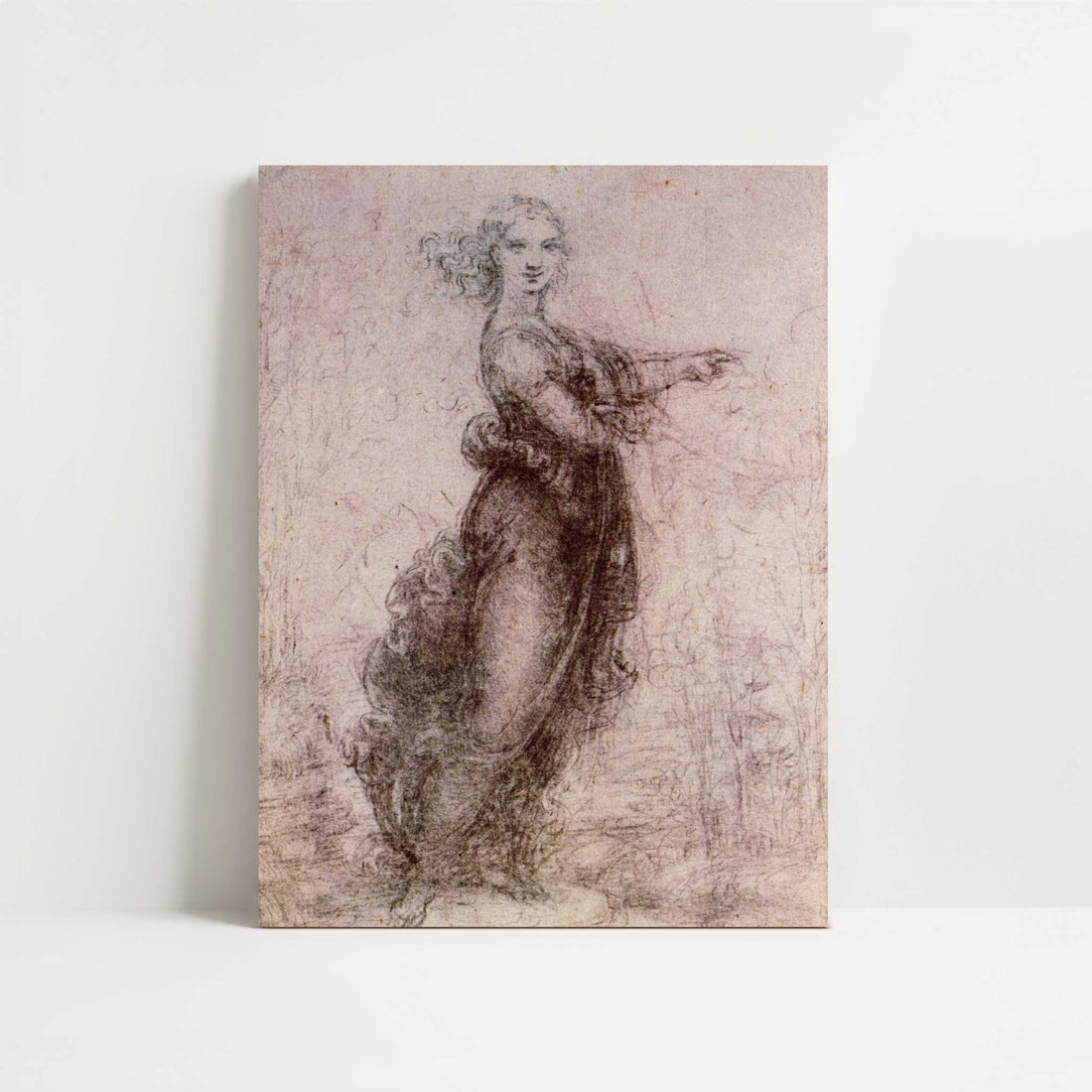 The Pointing Lady (1490s) by Leonardo da Vinci – Art Print - Unframed art print