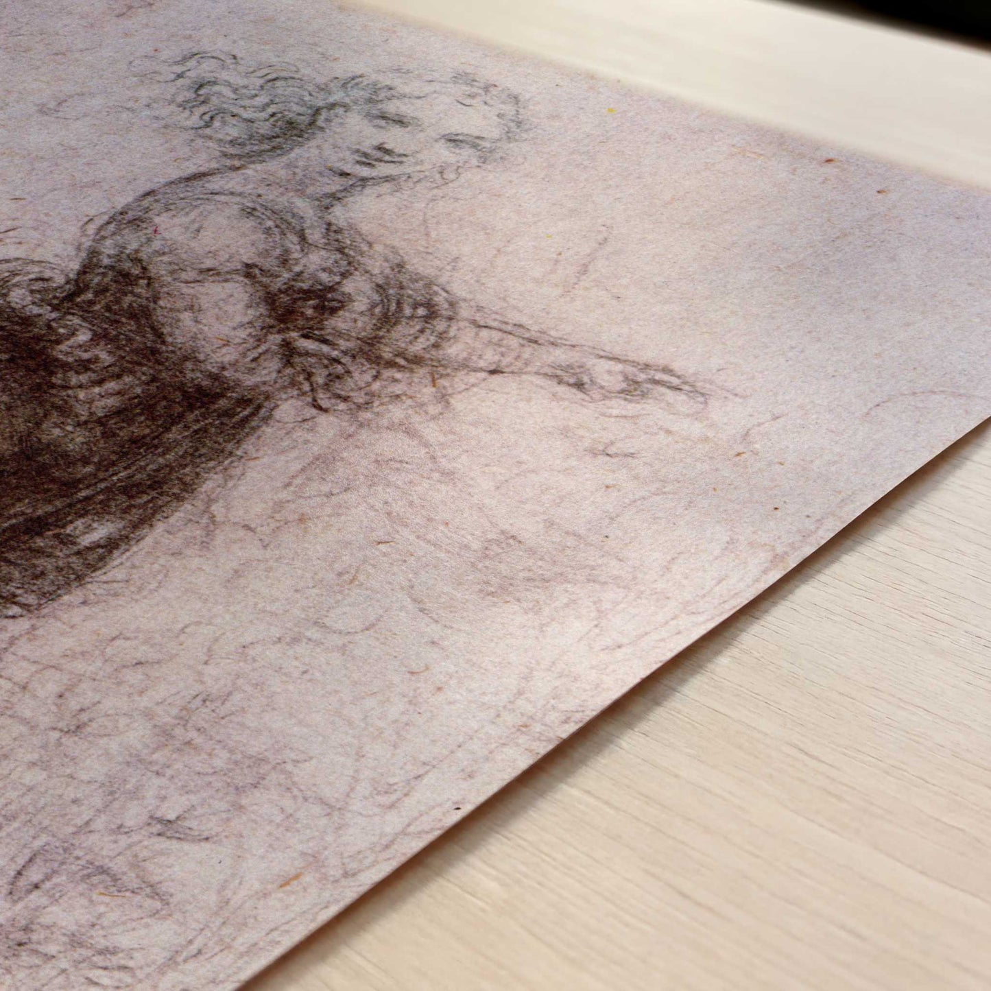The Pointing Lady (1490s) by Leonardo da Vinci – Art Print - Close-up detail of the art print