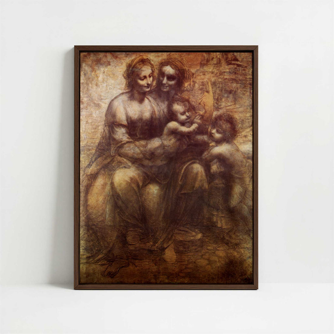 Framed Canvas - Framed canvas in dark wood color frame