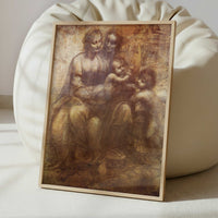 The Virgin & Child with St Anne & John the Baptist (c.1507) by Leonardo da Vinci – Art Print - Interior inspiration