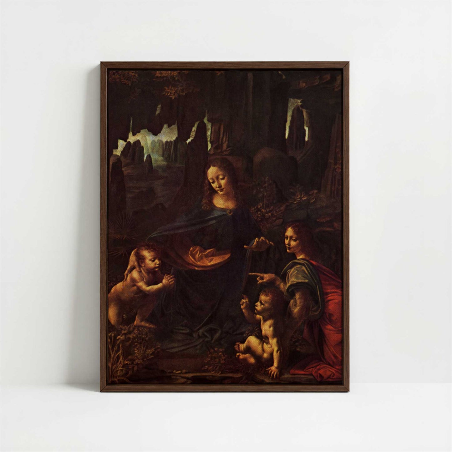 Framed Canvas - Framed canvas in dark wood color frame
