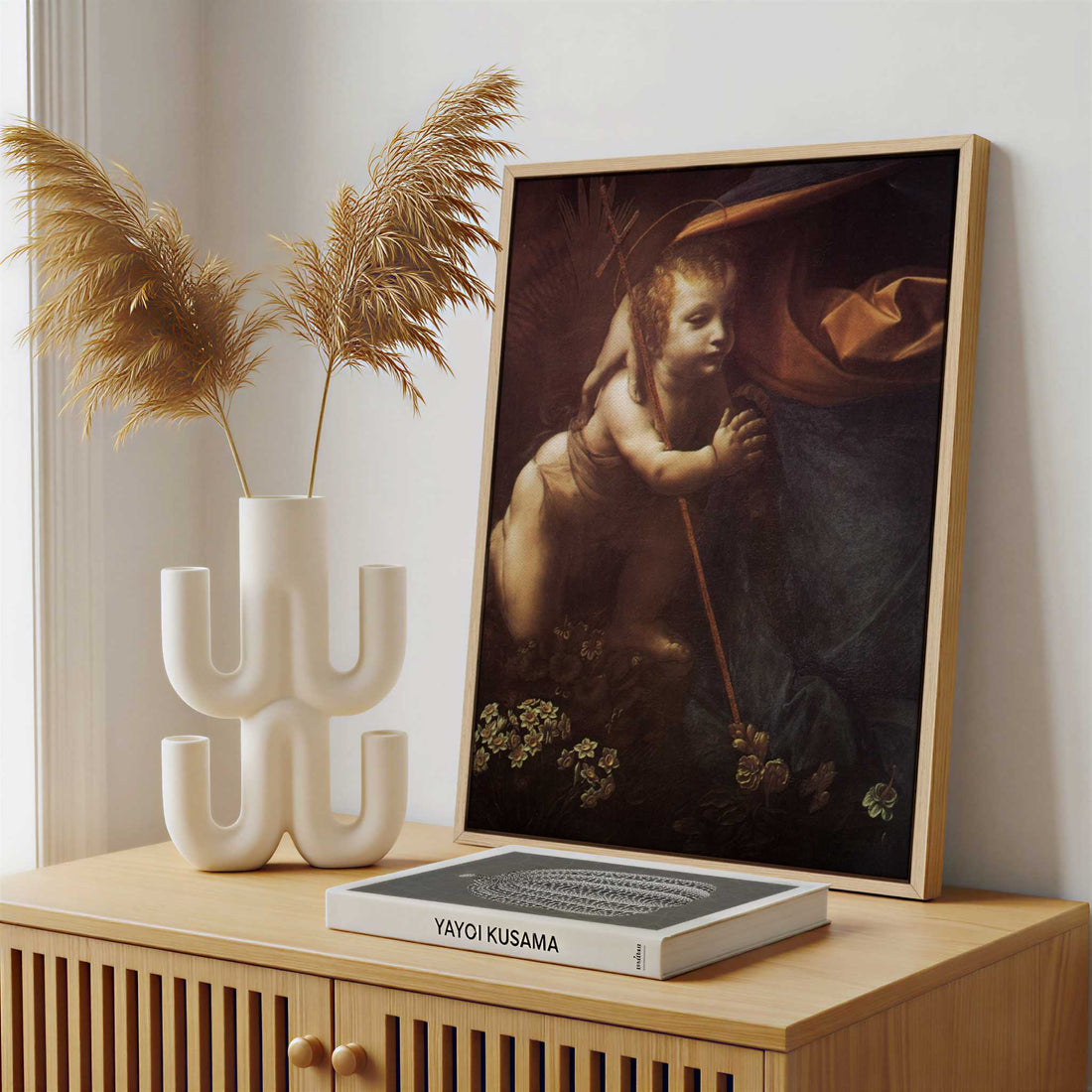 Framed Canvas - Framed canvas in a stylish interior setting