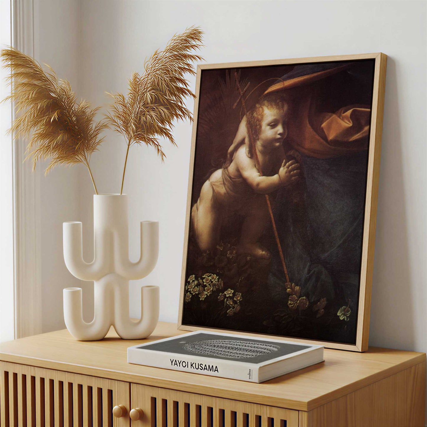 Framed Canvas - Framed canvas in a stylish interior setting