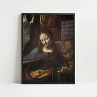 The Virgin of the Rocks (1495-1506) by Leonardo da Vinci – Art Print - Art print in black frame