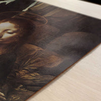 The Virgin of the Rocks (1495-1506) by Leonardo da Vinci – Art Print - Close-up detail of the art print