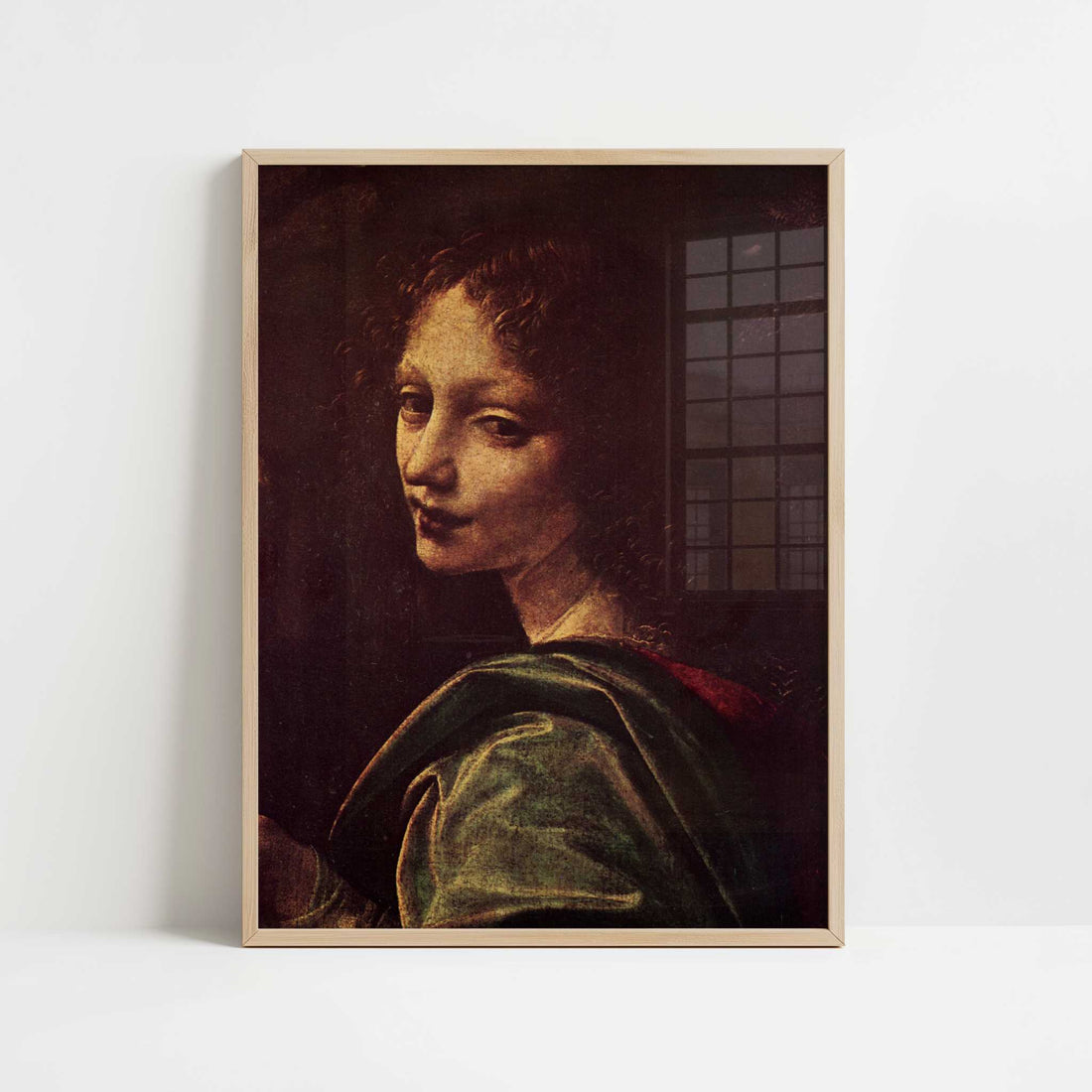The Virgin of the Rocks (1483) by Leonardo da Vinci – Art Print - Art print in oak frame