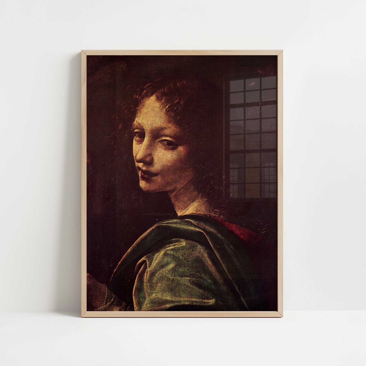 The Virgin of the Rocks (1483) by Leonardo da Vinci – Art Print - Art print in oak frame