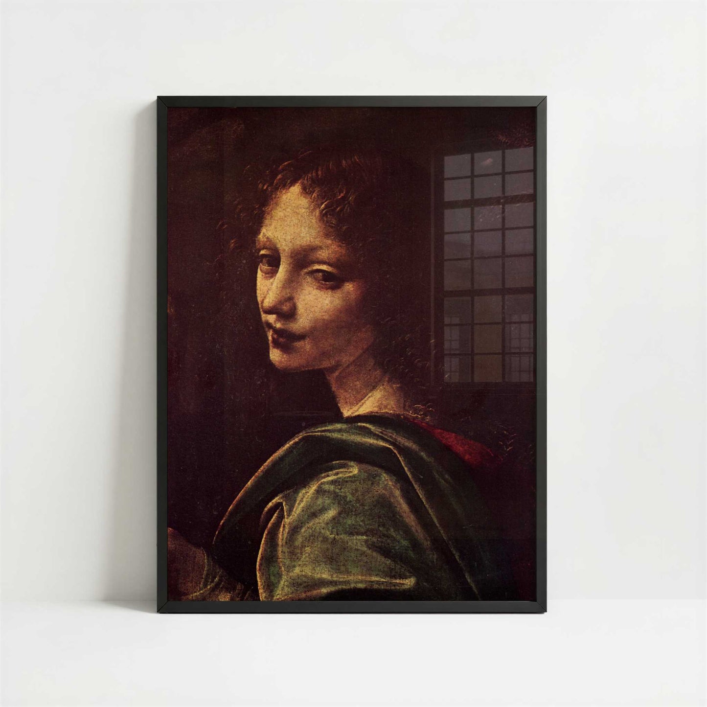 The Virgin of the Rocks (1483) by Leonardo da Vinci – Art Print - Art print in black frame