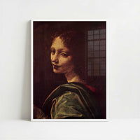 The Virgin of the Rocks (1483) by Leonardo da Vinci – Art Print - Art print in white frame