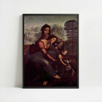 Virgin & Child with St. Anne & the Lamb (1510-12) by Leonardo da Vinci – Art Print - Art print in black frame