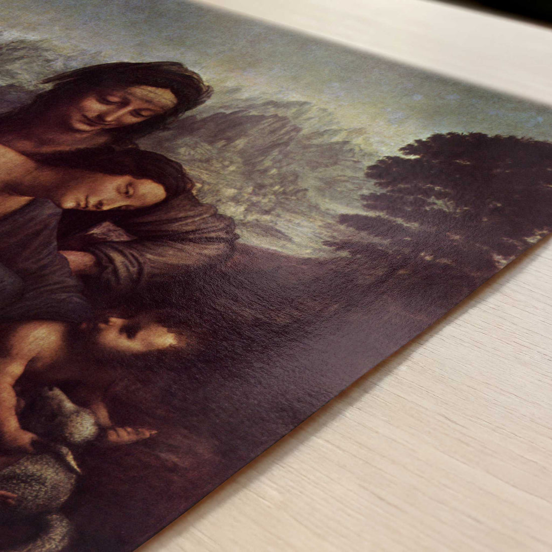 Virgin & Child with St. Anne & the Lamb (1510-12) by Leonardo da Vinci – Art Print - Close-up detail of the art print