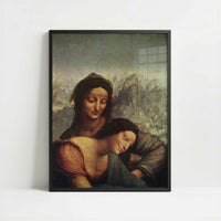 Virgin & Child with St. Anne & the Lamb (1510-12) by Leonardo da Vinci – Art Print - Art print in black frame