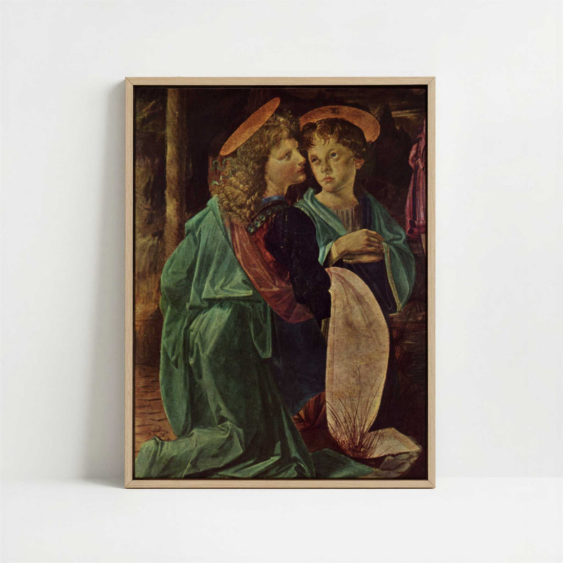 Framed Canvas - Framed canvas in oak color frame