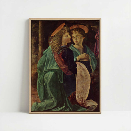 Framed Canvas - Framed canvas in oak color frame