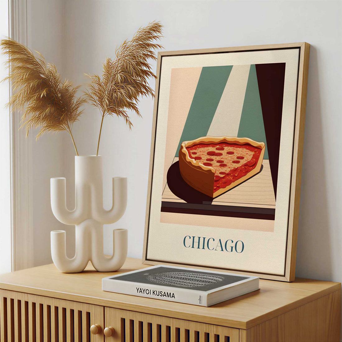 Framed Canvas - Framed canvas in a stylish interior setting