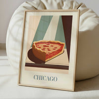 Deep dish pizza from Chicago, United States - Art Print - Interior inspiration