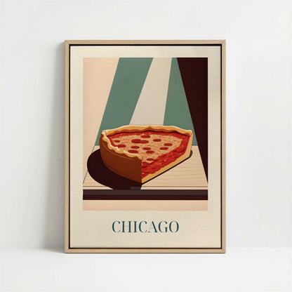 Framed Canvas - Framed canvas in oak color frame