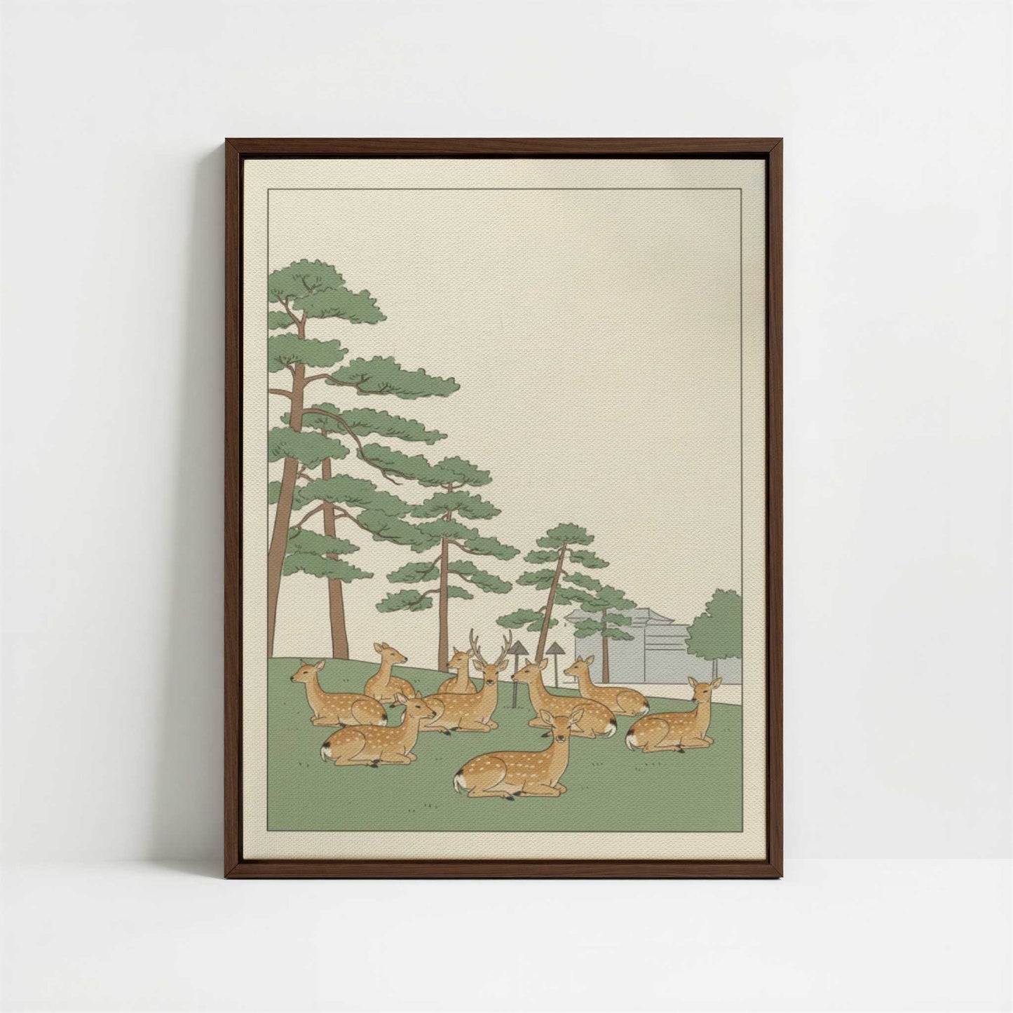 Framed Canvas - Framed canvas in dark wood color frame