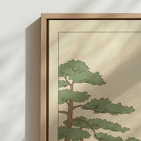 Framed Canvas - Close-up detail and texture of the framed canvas