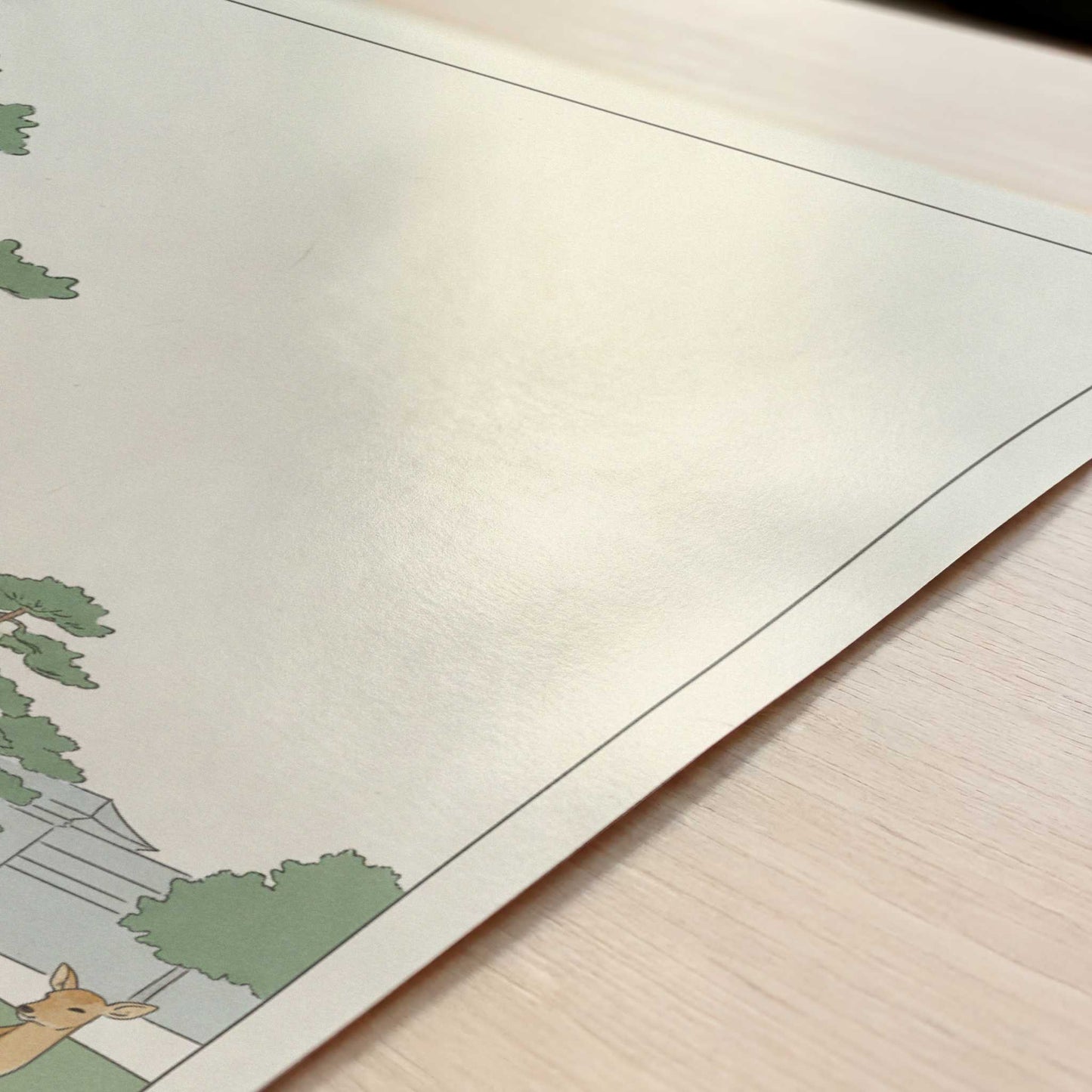 Deer Resting in Nara Park - Art Print - Close-up detail of the art print