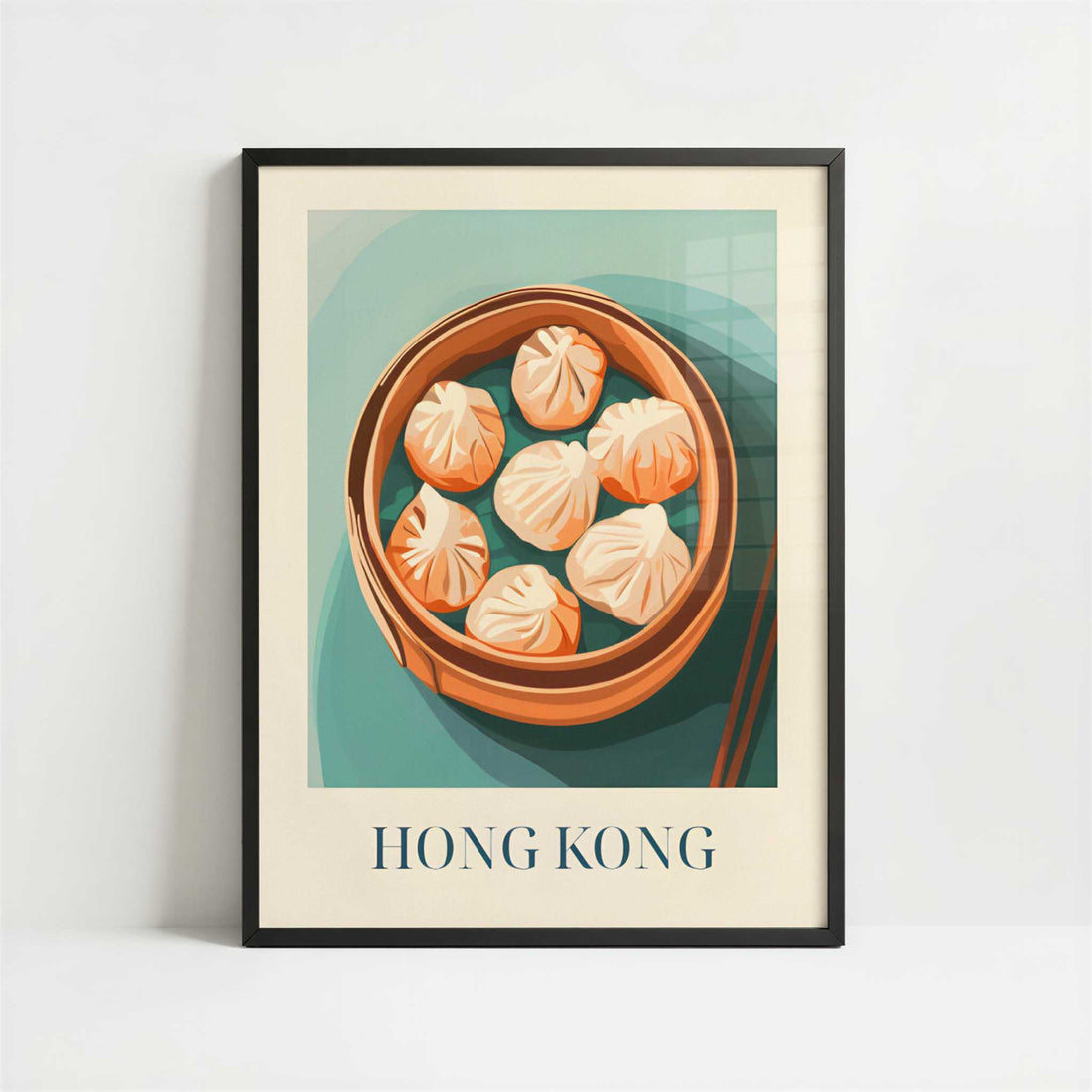Dim Sum from Hong Kong, Hong Kong - Art Print - Art print in black frame