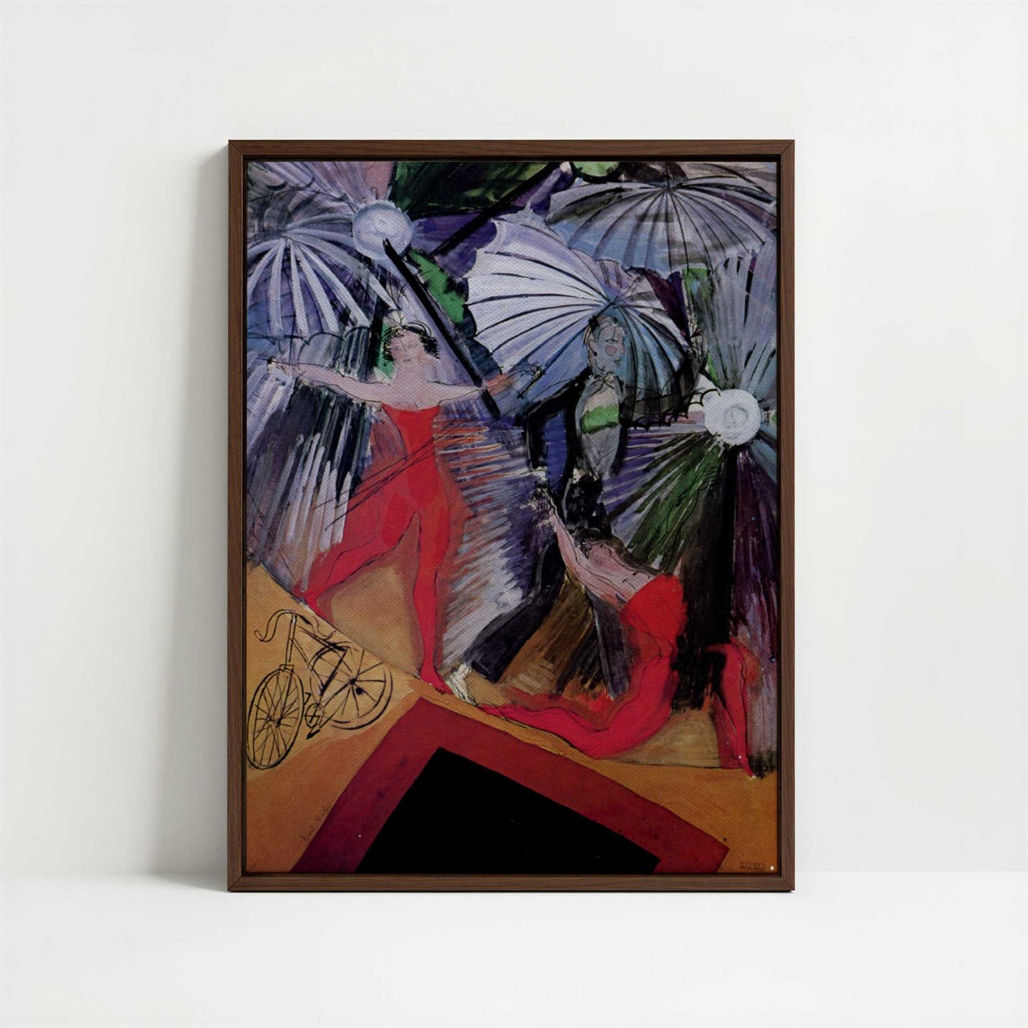 Framed Canvas - Framed canvas in dark wood color frame