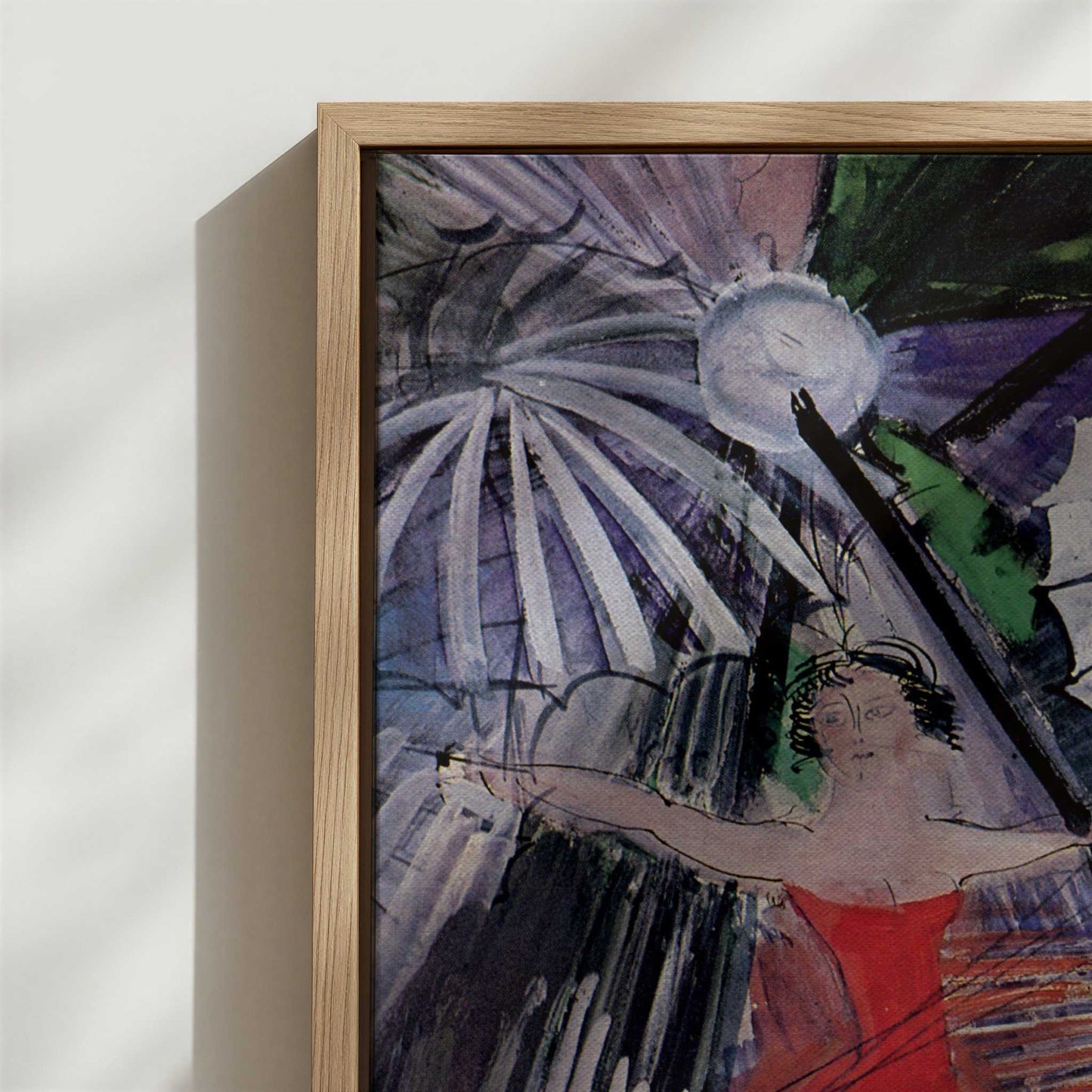 Framed Canvas - Close-up detail and texture of the framed canvas