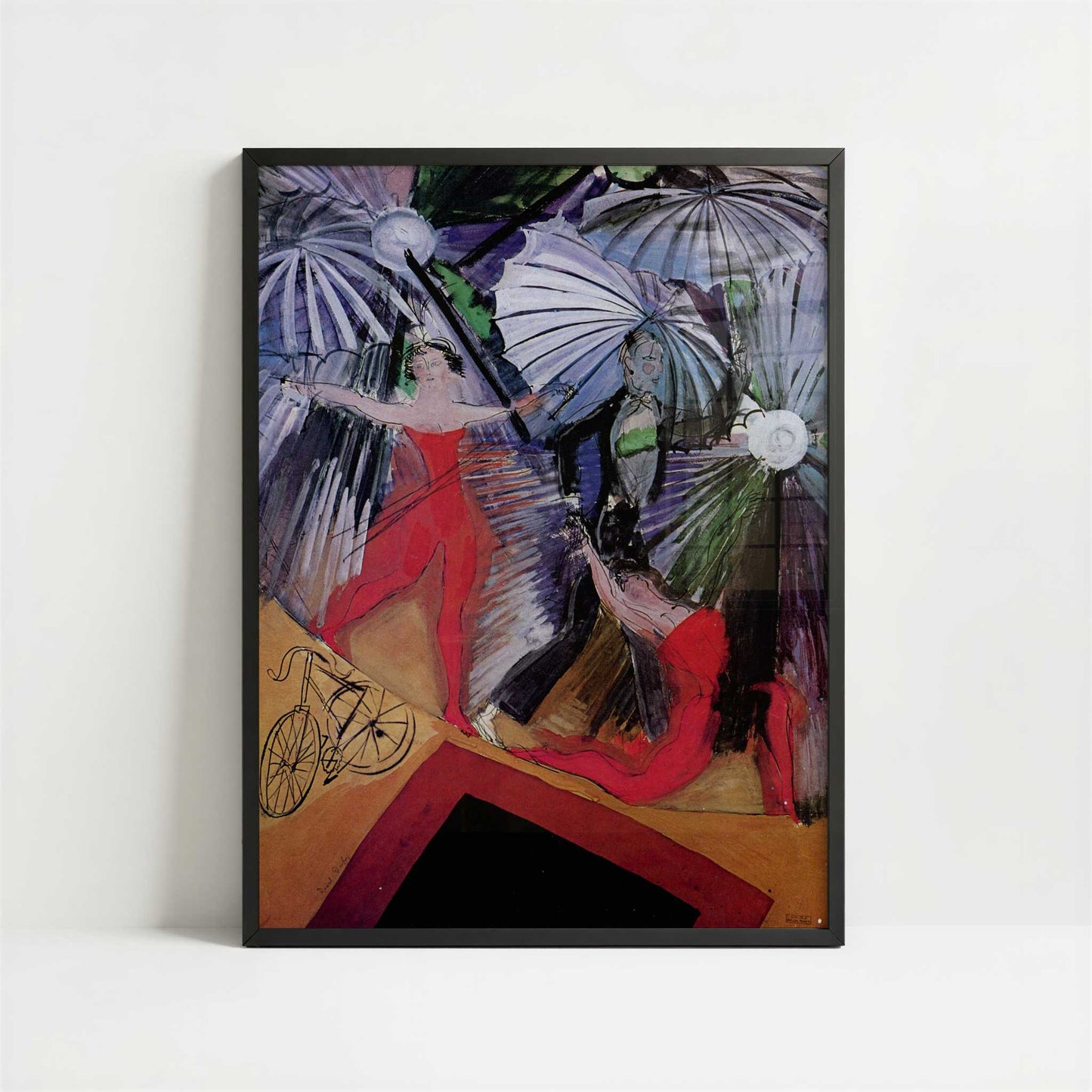 Acrobats (1922) by Raoul Dufy – Art Print - Art print in black frame