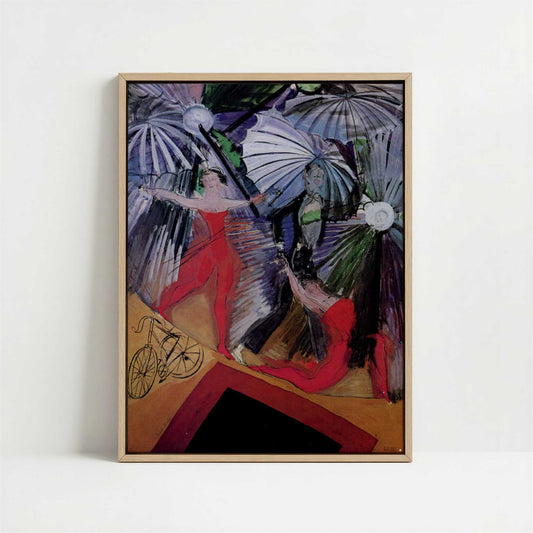 Framed Canvas - Framed canvas in oak color frame