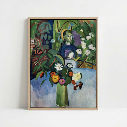 Framed Canvas - Framed canvas in oak color frame