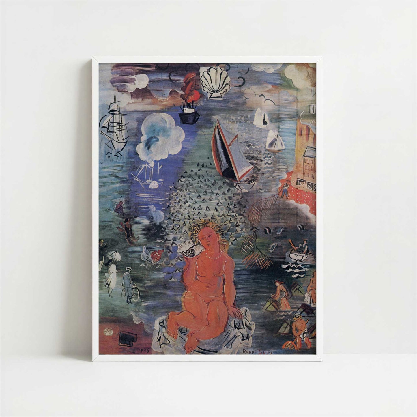 Amphitrite (1936) by Raoul Dufy – Art Print - Art print in white frame