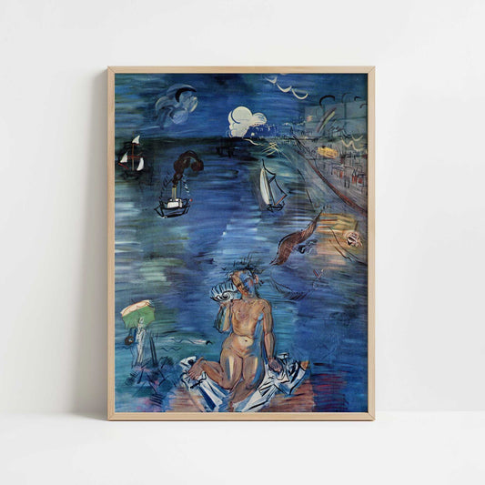 Amphitrite (1943) by Raoul Dufy – Art Print - Art print in oak frame