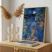 Framed Canvas - Framed canvas in a stylish interior setting