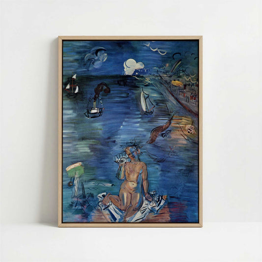 Framed Canvas - Framed canvas in oak color frame