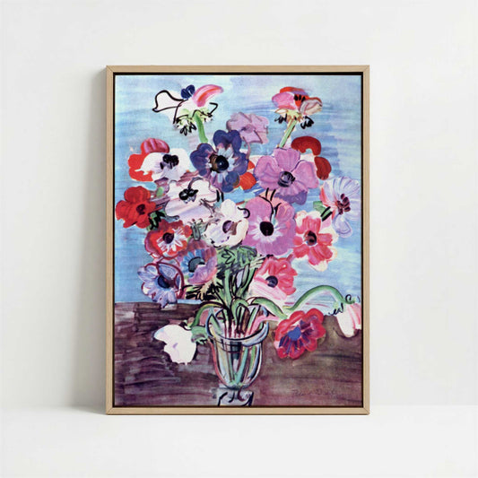 Framed Canvas - Framed canvas in oak color frame