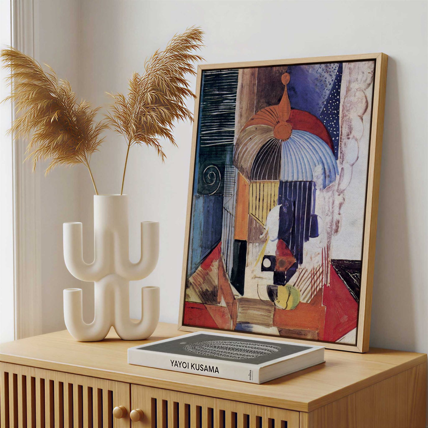 Framed Canvas - Framed canvas in a stylish interior setting