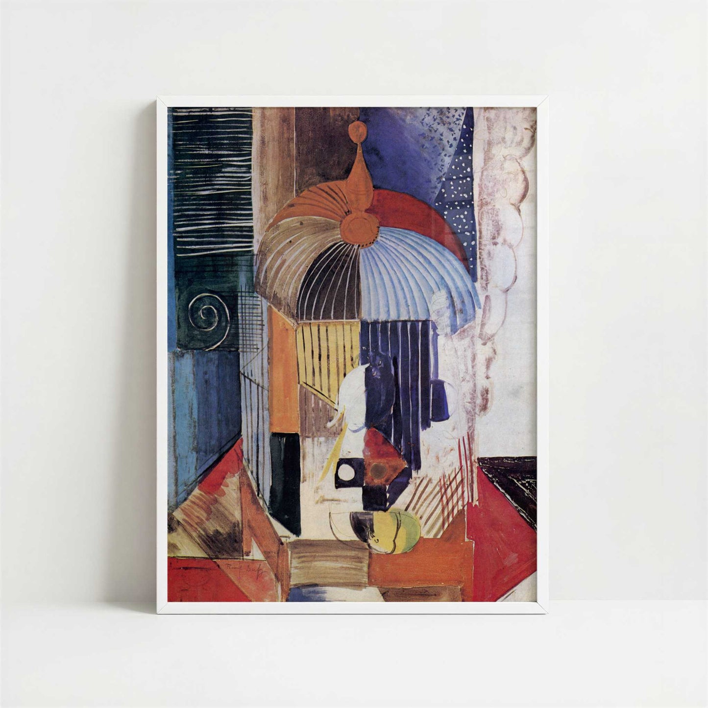 Birdcage (1914) by Raoul Dufy – Art Print - Art print in white frame