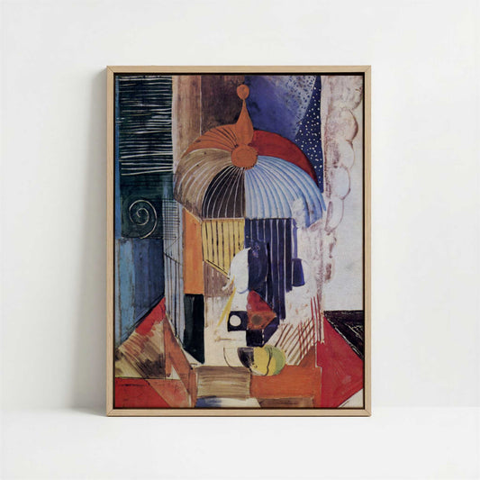 Framed Canvas - Framed canvas in oak color frame