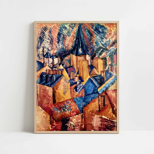 Church of St. Vincent at Le Havre (1908) by Raoul Dufy – Art Print - Art print in oak frame