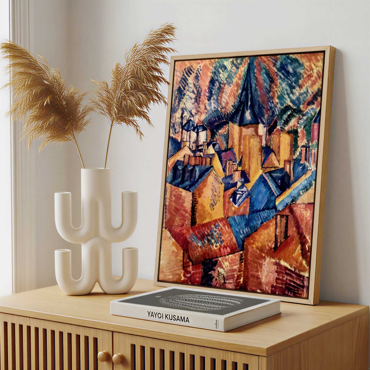 Framed Canvas - Framed canvas in a stylish interior setting