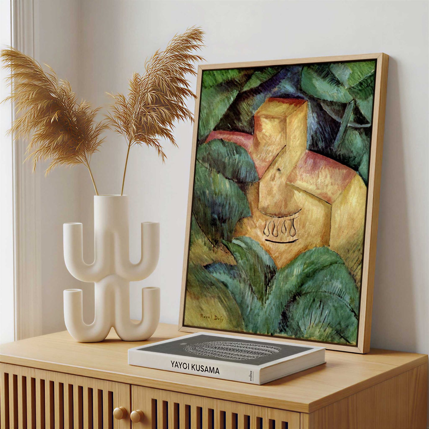 Framed Canvas - Framed canvas in a stylish interior setting