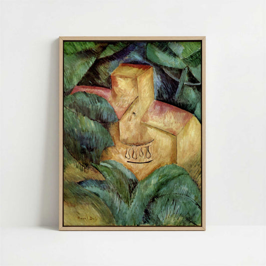 Framed Canvas - Framed canvas in oak color frame