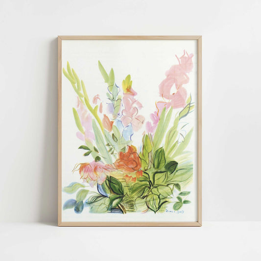 Gladioli (1942) by Raoul Dufy – Art Print - Art print in oak frame
