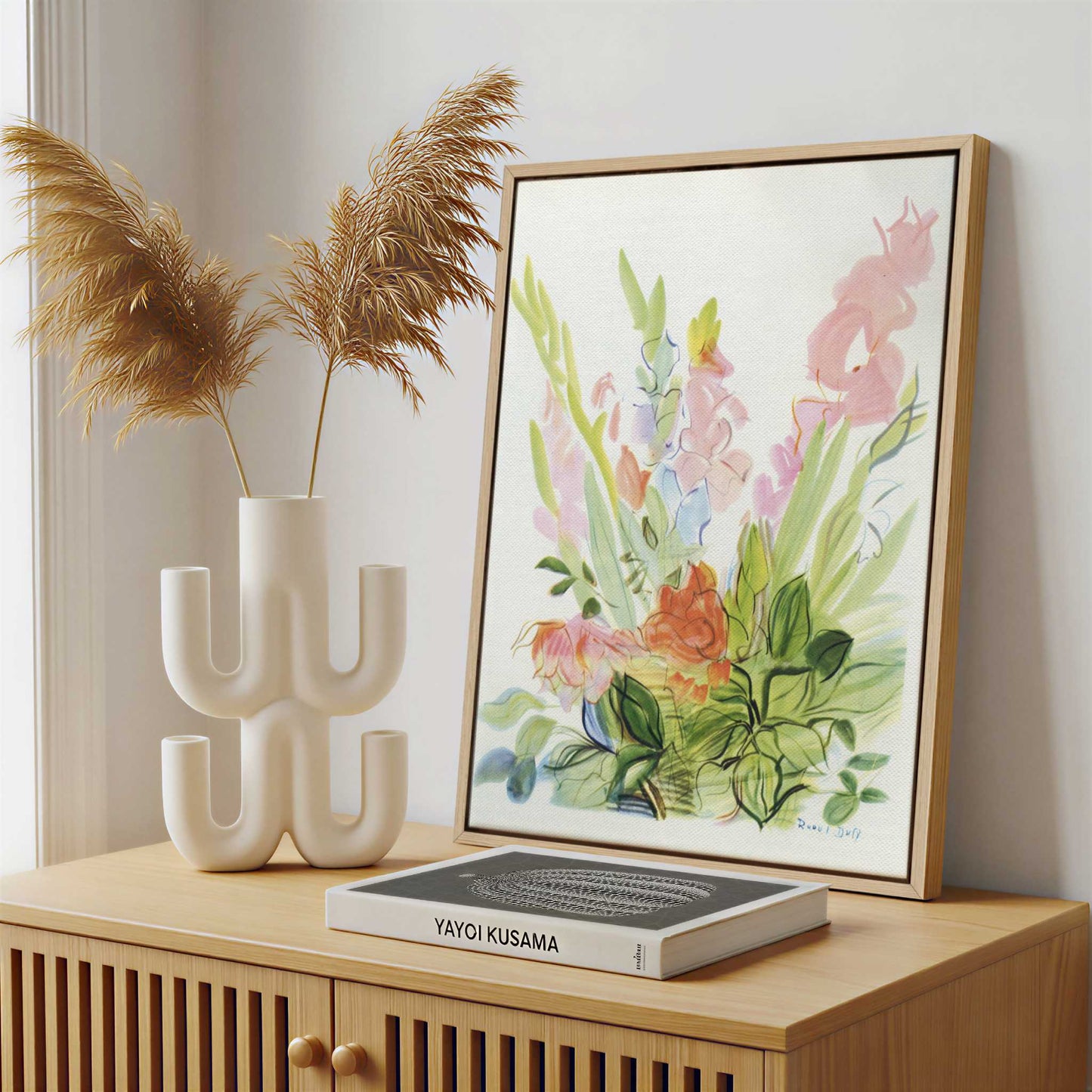 Framed Canvas - Framed canvas in a stylish interior setting