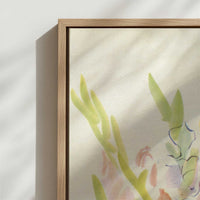 Framed Canvas - Close-up detail and texture of the framed canvas
