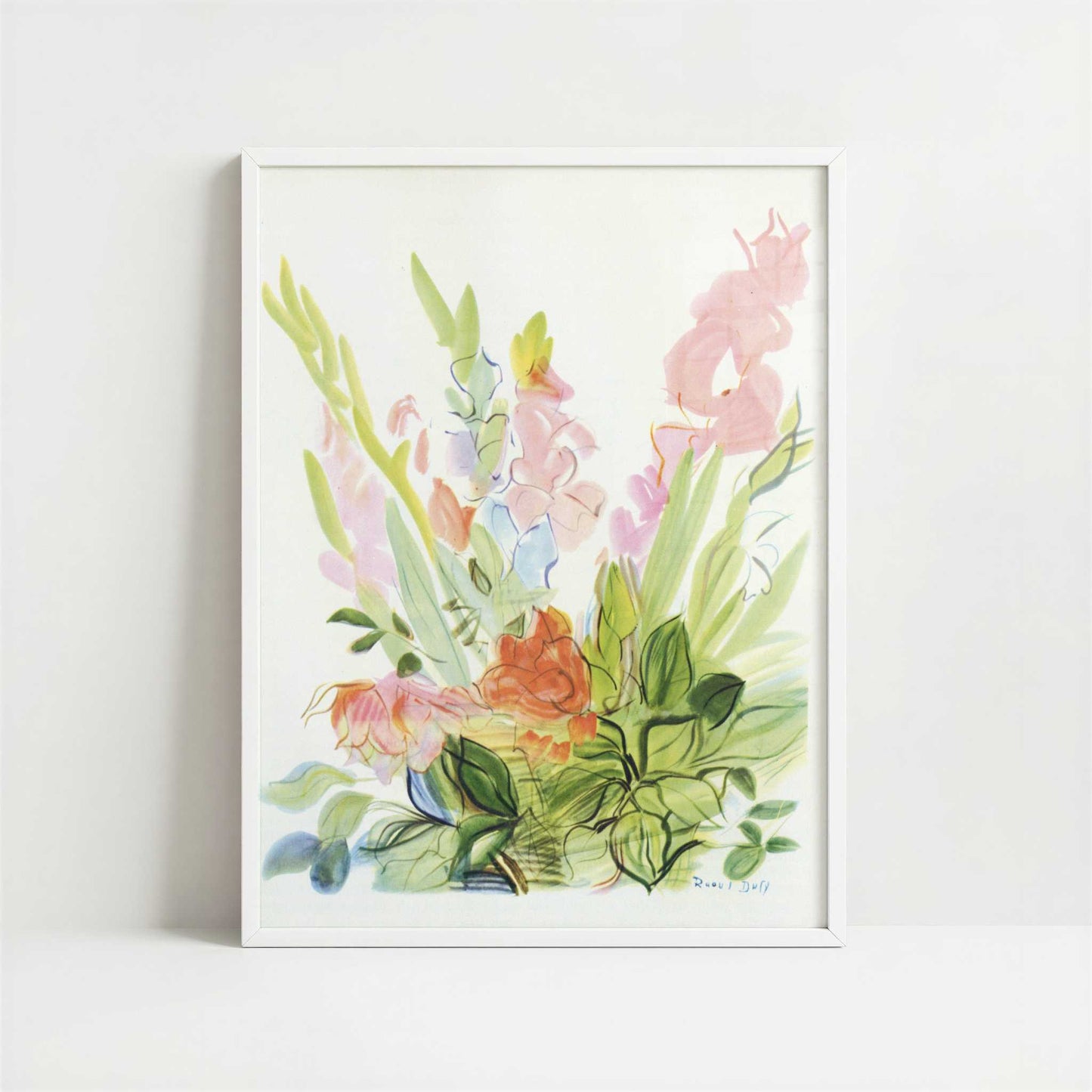Gladioli (1942) by Raoul Dufy – Art Print - Art print in white frame