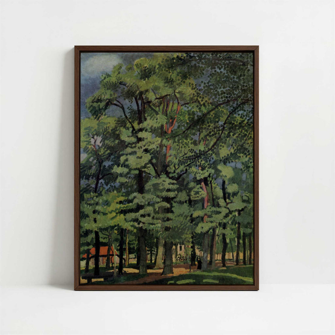 Framed Canvas - Framed canvas in dark wood color frame