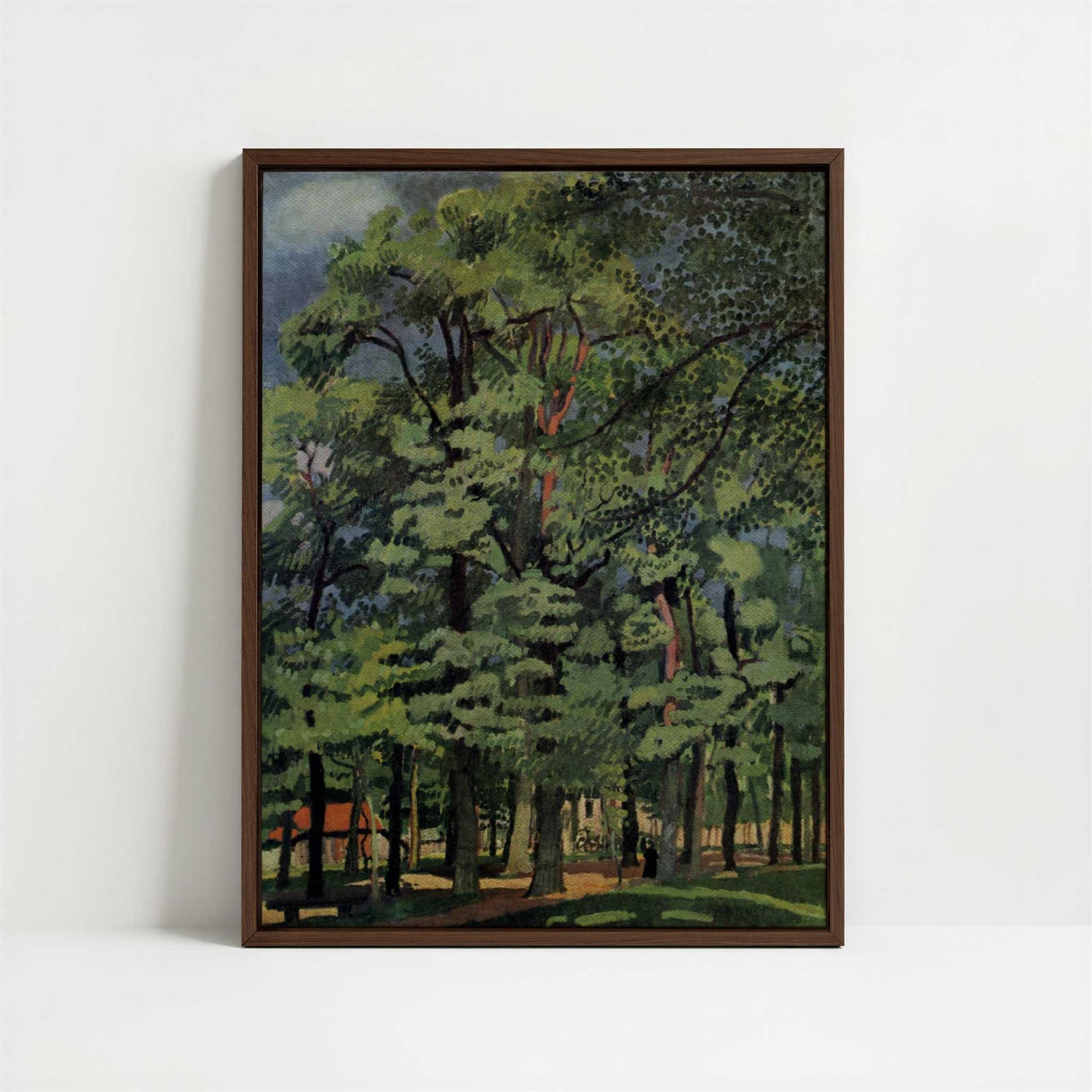 Framed Canvas - Framed canvas in dark wood color frame
